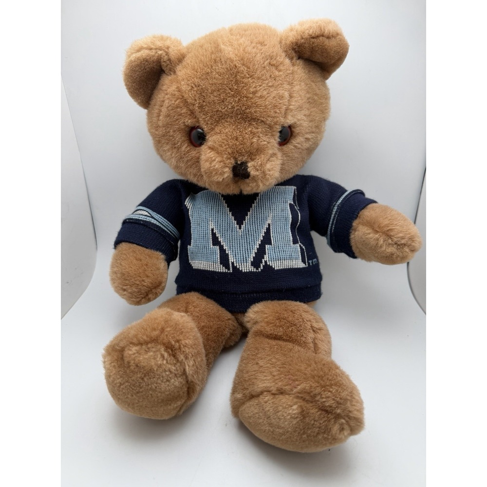 Roxbury Maine Bear Plush Wearing Blue/White Maine‎ Sweater